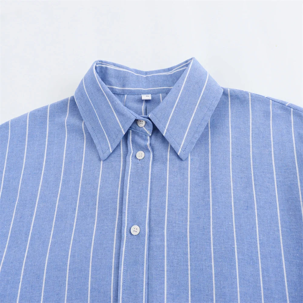 Conjunto camisa e shorts Listrado - Novidade