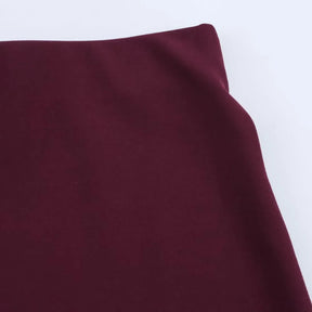 Conjunto Assimétrico Retrô Chic com Top de Amarração e Saia Midi com Fenda – Elegância de Verão em Silhueta Esculpida