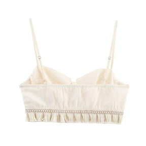 Conjunto Linho - Saia Midi de Cintura Alta e Top com Alças Finas