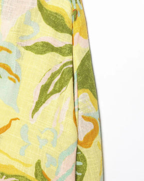 Conjunto Floral com Top Cropped e Saia Evase – Duas Peças Elegantes