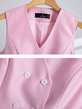 Conjunto Tres Peças Alfaiataria - Colete, Calça e Blazer